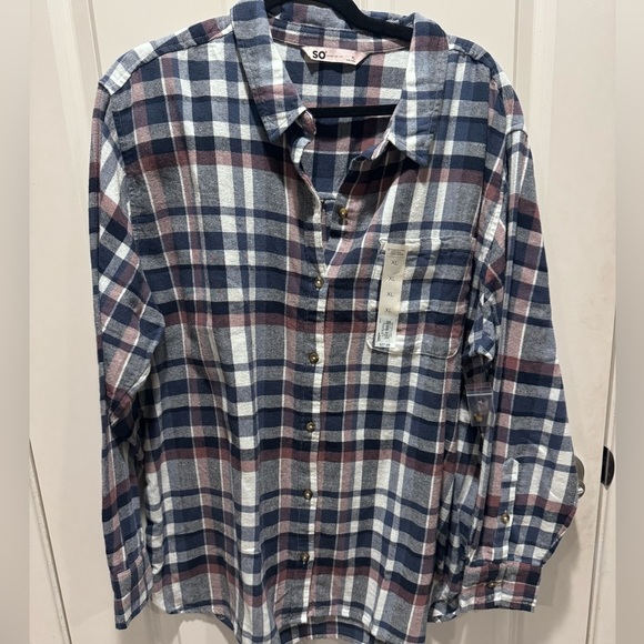 SO plaid flannel shirt size XL - Picture 1 of 2